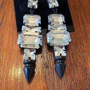 nOIr jewelry NYC collection rhinestone statement earrings